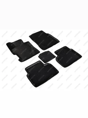 Коврики в салон (3D EVA РОМБ) Seintex (черный) Honda Civic FD седан дорестайлинг (2005-2008)