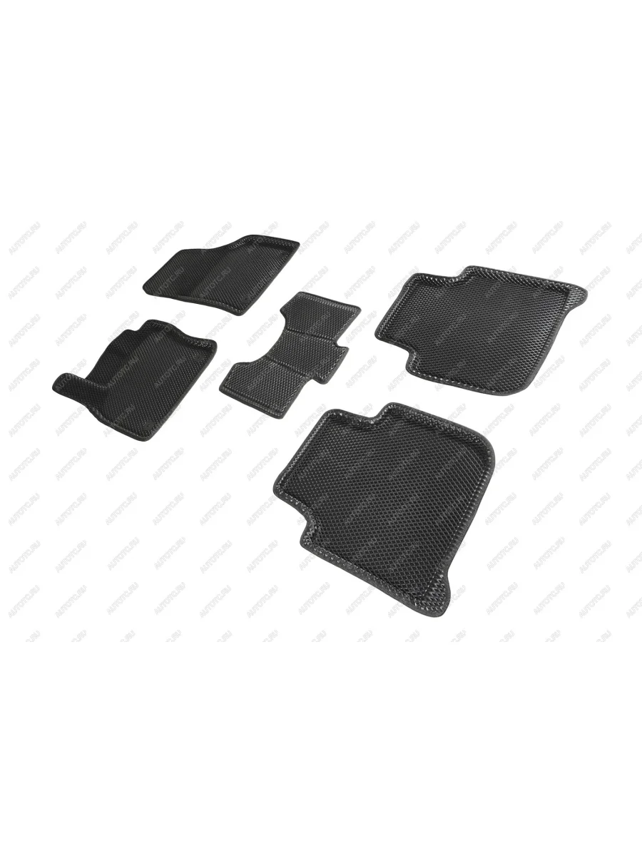 Коврики в салон (5 мест 3D EVA РОМБ) Seintex Skoda Kodiaq 1 NS7 дорестайлинг (2017-2021) (черный)  в Керчи Республика Крым
