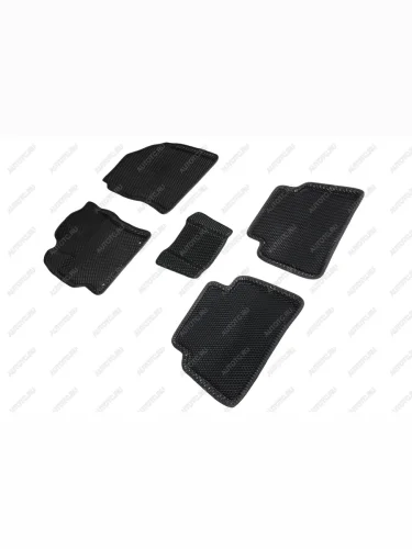 Коврики в салон (с 2019г. 3D EVA РОМБ) Seintex (черный) Toyota Corolla E210 седан дорестайлинг (2018-2022)