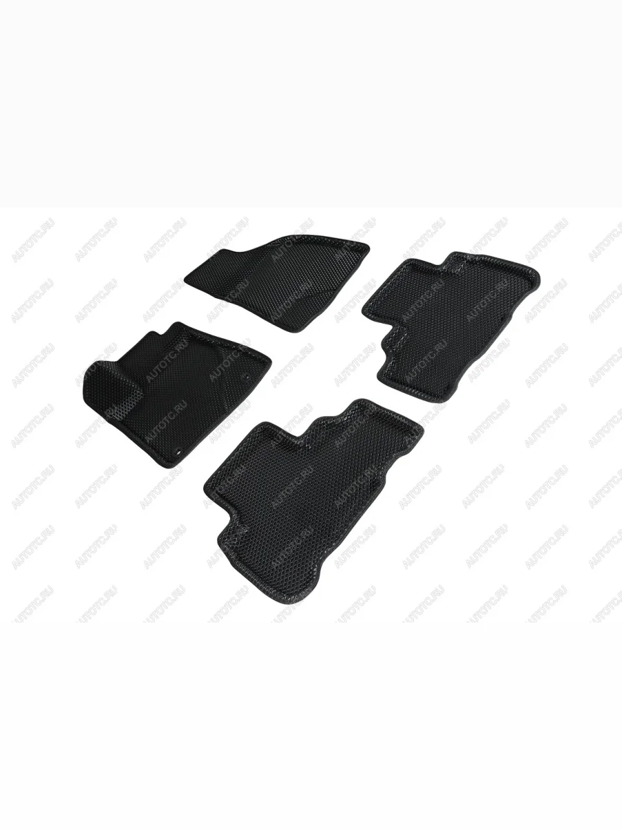 Коврики в салон (с 2013г. -2019г. 3D EVA РОМБ) Seintex Toyota Highlander XU50 рестайлинг (2016-2020) (черный)  в Керчи Республика Крым