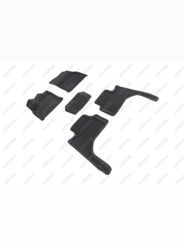 Коврики в салон (3D EVA РОМБ) Seintex (черный) Toyota Land Cruiser J300 дорестайлинг (2021-2025)