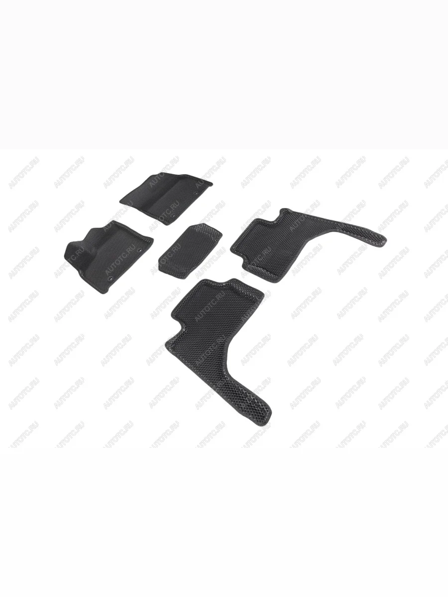 Коврики в салон (3D EVA РОМБ) Seintex Toyota Land Cruiser J300 дорестайлинг (2021-2025) (черный)  в Перми Пермском крае