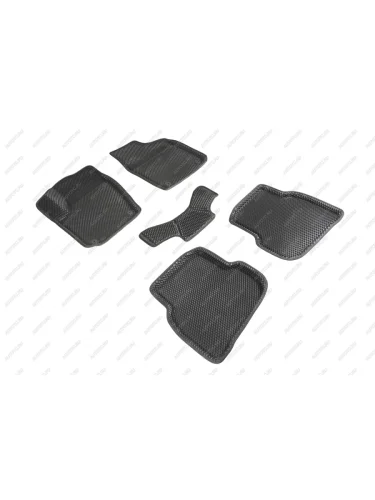 Коврики в салон (с 2010г.-2018г. 3D EVA РОМБ) Seintex (черный) Volkswagen Polo Mk5 6R,6C,61 седан дорестайлинг (2009-2015)