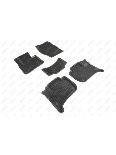 Коврики в салон (3D EVA РОМБ) Seintex (черный) Volkswagen Touareg 2 NF дорестайлинг (2010-2014)