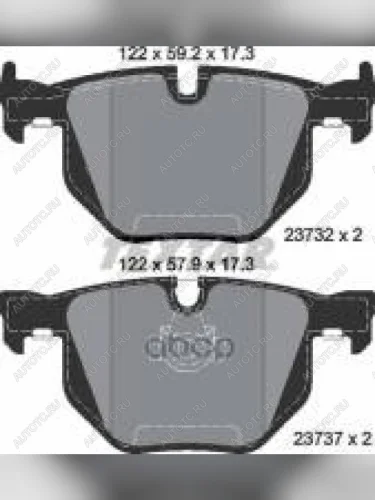 Колодки тормозные задние (4шт.) TEXTAR BMW 5 серия E60 седан дорестайлинг (2003-2007)