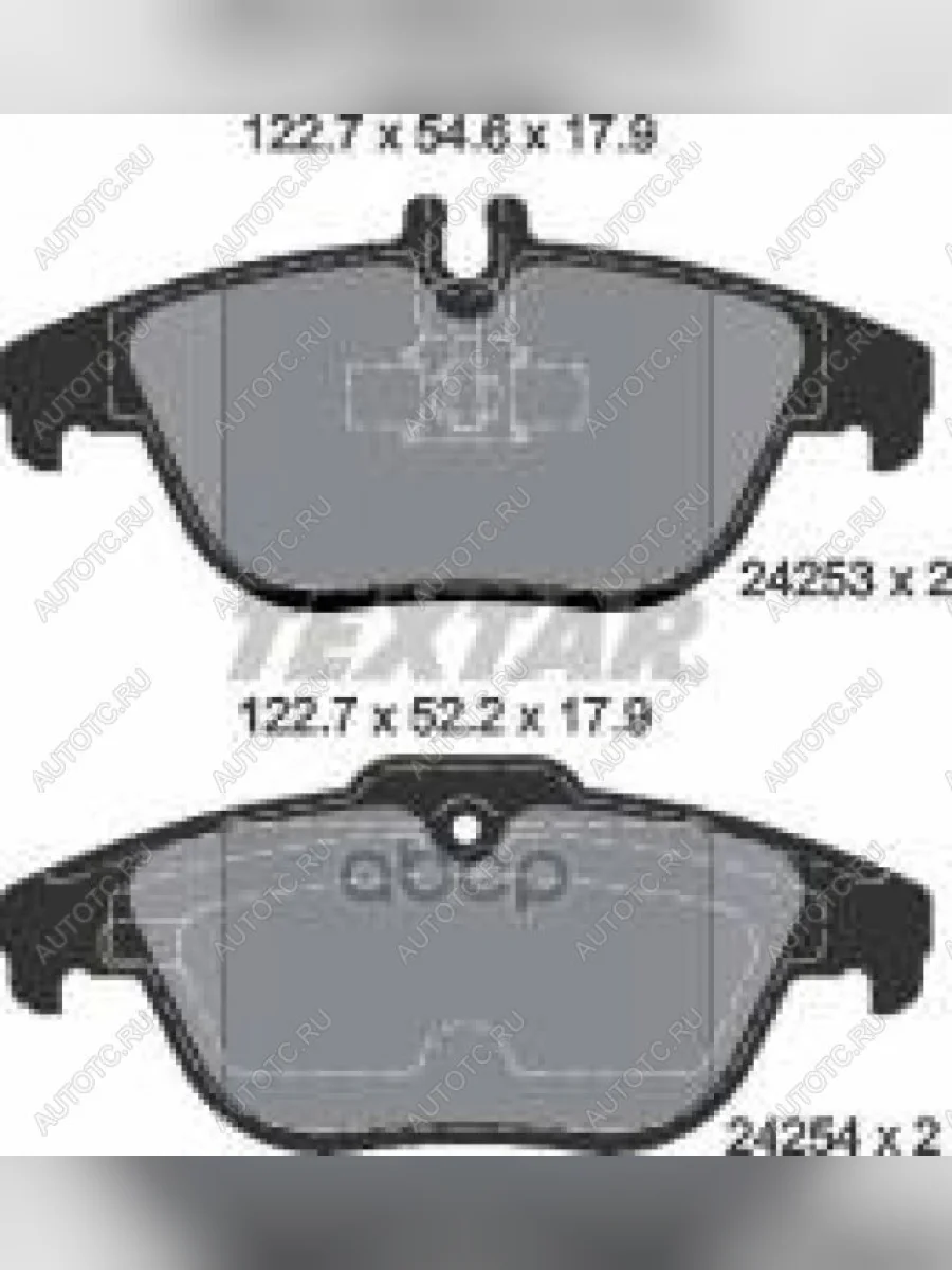 Колодки тормозные задние (4шт.) TEXTAR Mercedes-Benz C-Class W204 дорестайлинг седан (2007-2011)  в Перми Пермском крае