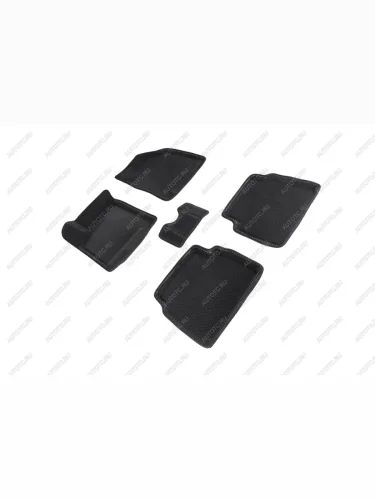 Коврики в салон (3D EVA СОТА ) Seintex (черный) Chevrolet Aveo T250 седан рестайлинг (2006-2011)