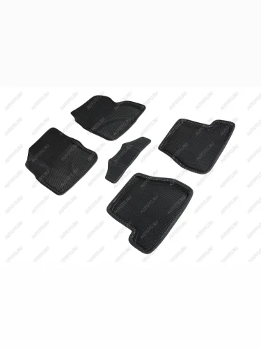 Коврики в салон (АКПП 3D EVA СОТА ) Seintex (черный) Ford Focus 3 седан рестайлинг (2014-2019)