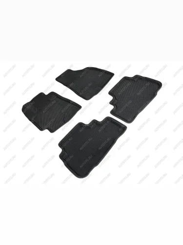 Коврики в салон (3D EVA СОТА ) Seintex (черный) KIA Cerato 2 TD седан (2008-2013)