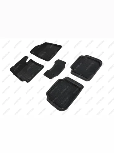 Коврики в салон (3D EVA СОТА ) Seintex (черный) KIA Cerato 3 YD дорестайлинг седан (2013-2016)