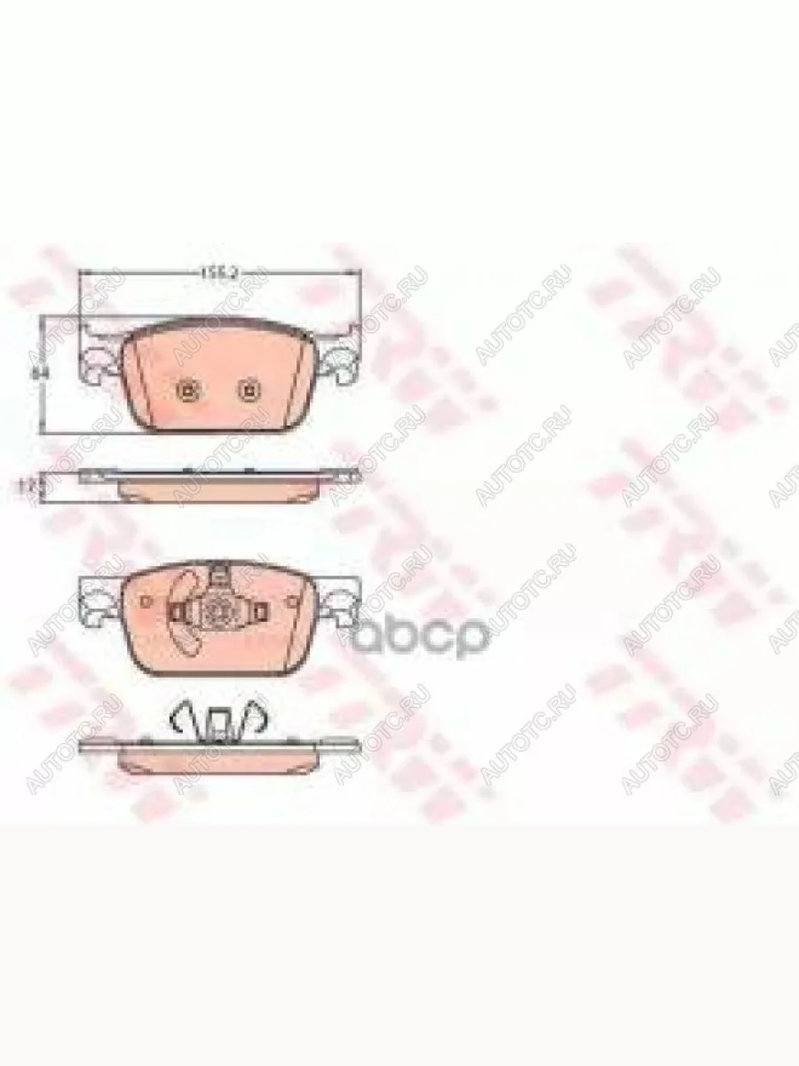 Колодки тормозные передние (4шт.) TRW Audi A5 F5 дорестайлинг, лифтбэк (2016-2020)  с доставкой в г. Керчь