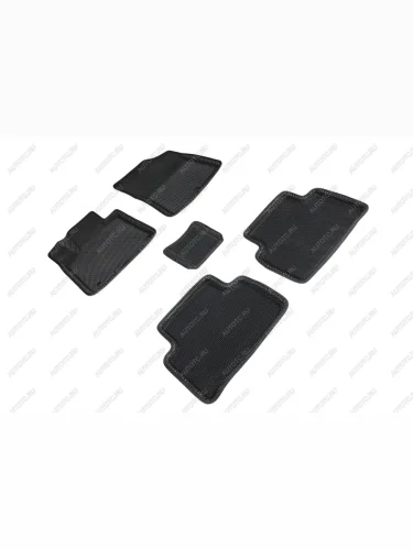 Коврики в салон (5 мест 3D EVA СОТА ) Seintex (черный) KIA Sorento MQ4 (2020-2022)