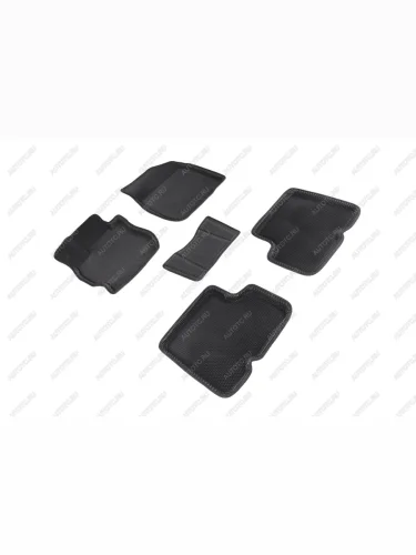 Коврики в салон (3D EVA СОТА ) Seintex (черный) Nissan Almera 3 G15 седан (2012-2019)