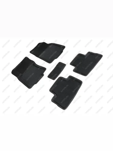 Коврики в салон (RU, 3D EVA СОТА ) Seintex (черный) Nissan Qashqai 2 J11 рестайлинг (2017-2022)