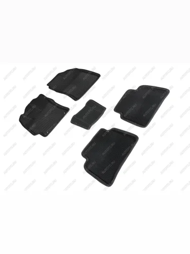 Коврики в салон (3D EVA СОТА ) Seintex (черный) Toyota Corolla E210 седан дорестайлинг (2018-2022)