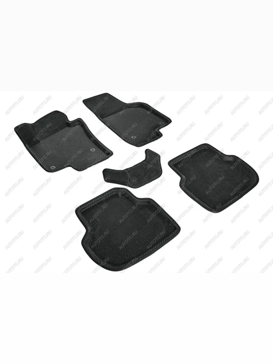 Коврики в салон (3D EVA СОТА ) Seintex Volkswagen Jetta A6 седан дорестайлинг (2011-2015) (черный)  в Самаре Самарской области