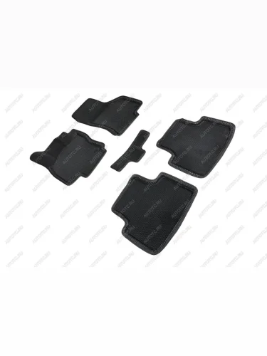 Коврики в салон (3D EVA СОТА ) Seintex (черный) Volkswagen Passat B8 седан дорестайлинг (2015-2019)