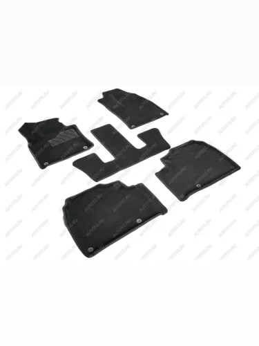 Коврики в салон (3D ВОРС ) Seintex (черный) Hongqi E-HS9  E115 (2022-2025)