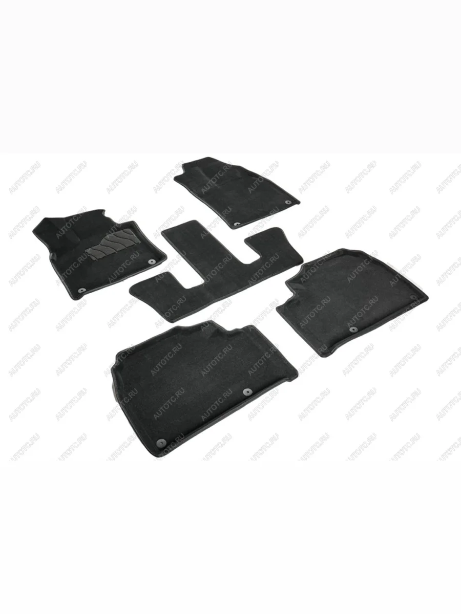 Коврики в салон (3D ВОРС ) Seintex  Hongqi E-HS9 (2022-2025) E115 (черный)  в Воронеже Воронежской области