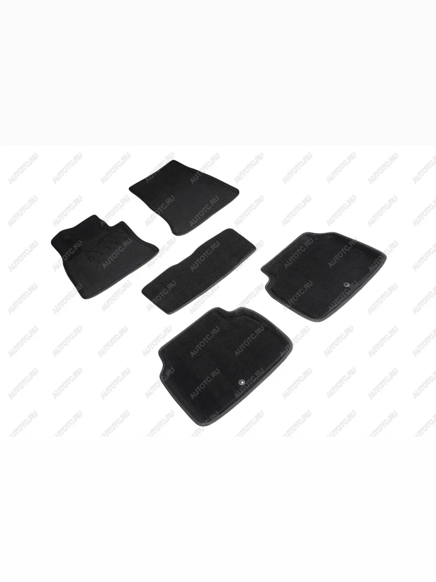 Коврики в салон (3D ВОРС ) Seintex  GENESIS G80 (2020-2022) RG3 (черный)  в Воронеже Воронежской области