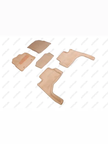 Коврики в салон (3D ВОРС) Seintex (бежевый) Toyota Land Cruiser J300 дорестайлинг (2021-2025)