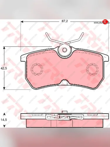 Колодки тормозные задние (4шт.) TRW Ford Focus 1 седан дорестайлинг (1998-2002)