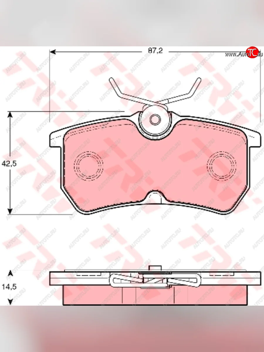Колодки тормозные задние (4шт.) TRW Ford Focus 1 хэтчбэк 3 дв. дорестайлинг (1998-2002)  в Керчи Республика Крым