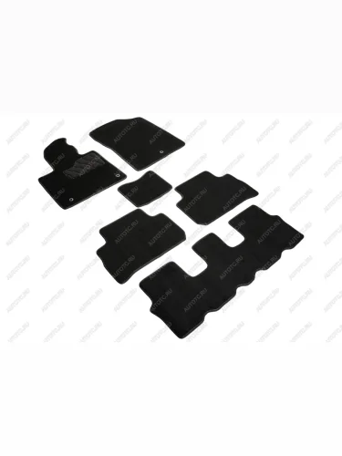 Текстильные коврики в салон (7 мест LUX текстиль) SeinTex  Hyundai Santa Fe TM рестайлинг (2020-2022)