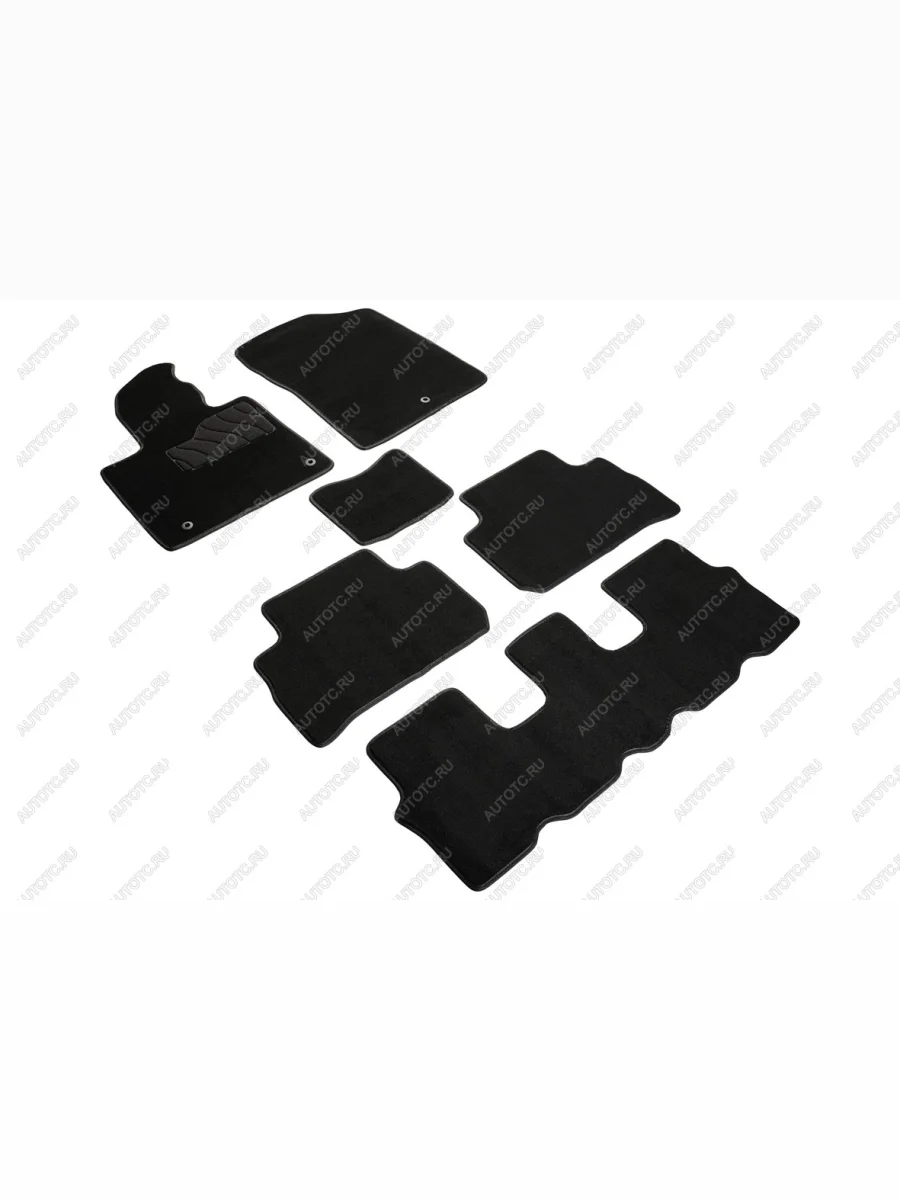 Текстильные коврики в салон (7 мест LUX текстиль) SeinTex  Hyundai Santa Fe TM рестайлинг (2020-2022)  с доставкой в г. Керчь