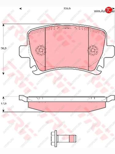 Колодки тормозные передние (4шт.) TRW Audi A3 8P1 хэтчбэк 3 дв. дорестайлинг (2003-2005) Колодки тормозные передние (4шт.) TRW Audi A3 8P1 хэтчбэк 3 дв. дорестайлинг (2003-2005)