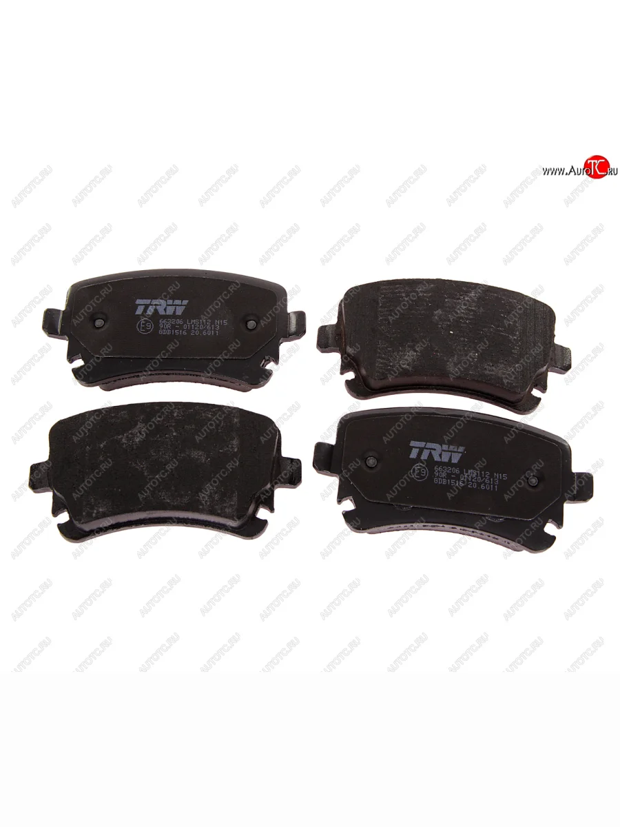 Колодки тормозные задние (4шт.) TRW Audi A6 C6 дорестайлинг, седан (2004-2008)  с доставкой в г. Керчь