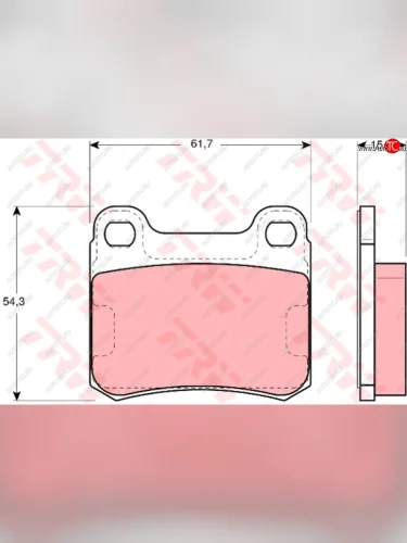 Колодки тормозные задние (4шт.) TRW Mercedes-Benz C-Class W201 (190) седан (1982-1992)