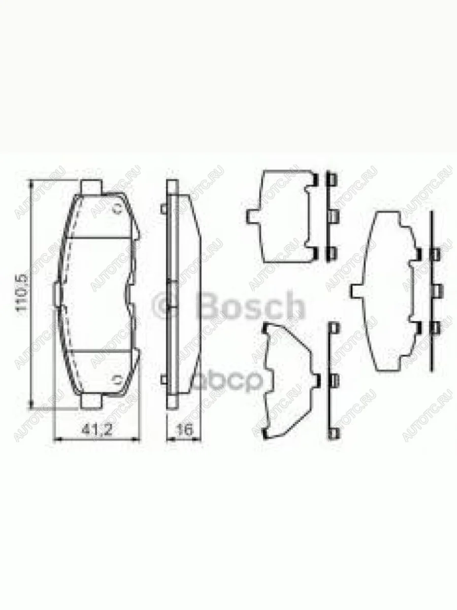 Колодки тормозные задние (4шт.) BOSCH Mazda MPV LY дорестайлинг (2006-2008)  с доставкой в г. Керчь