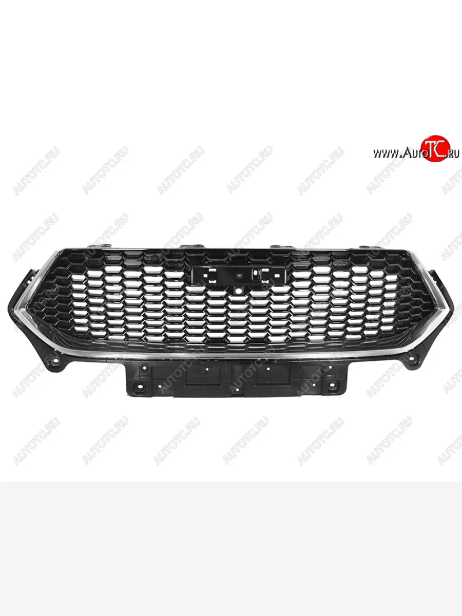 Решетка радиатора (под камеру) SAT Haval F7  дорестайлинг (2018-2022) (молдинг хром)  в Керчи Республика Крым