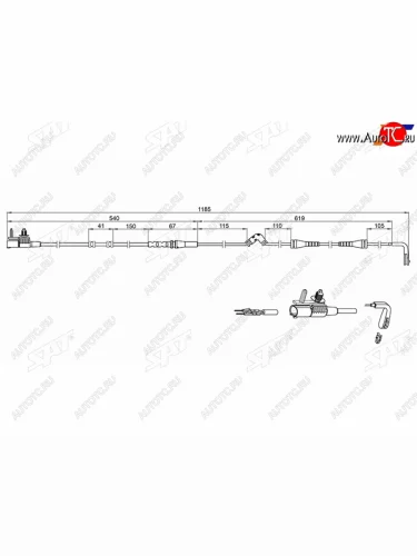 Датчик износа передних тормозных колодок SAT Land Rover Range Rover Sport  2 L494 (2013-2017) дорестайлинг