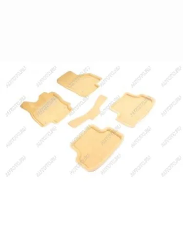 Коврики в салон (3D ворс) Seintex (бежевый) BMW 5 серия E39 седан дорестайлинг (1995-2000)