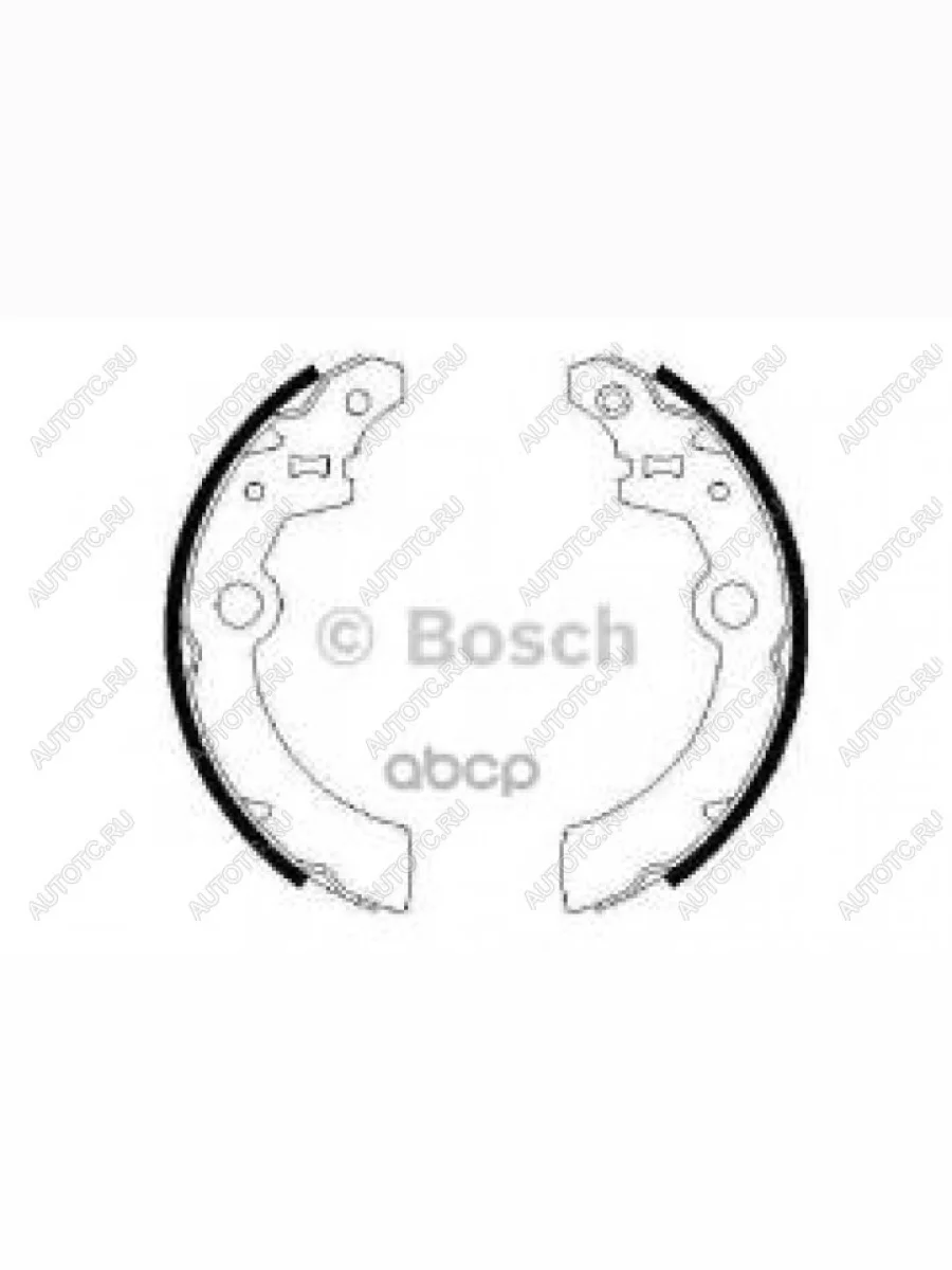 Колодки тормозные задние барабанные (4шт.) BOSCH Toyota Corolla E150 седан дорестайлинг (2006-2010)  в Воронеже Воронежской области