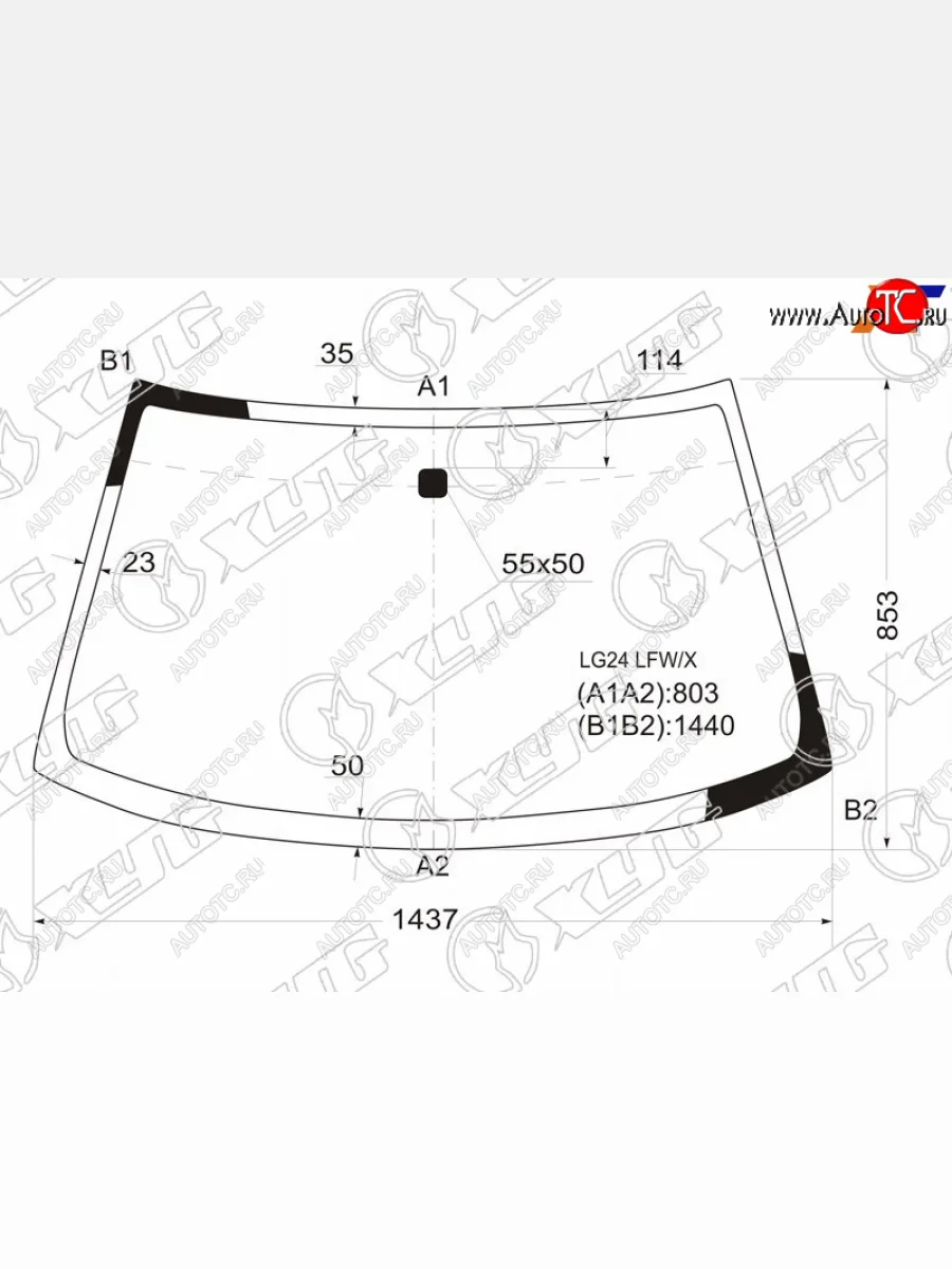 Стекло лобовое (3D HBK2D CPE) XYG  Mitsubishi Mirage (1995-2001) CJ,CK,CL,CM  в Керчи Республика Крым