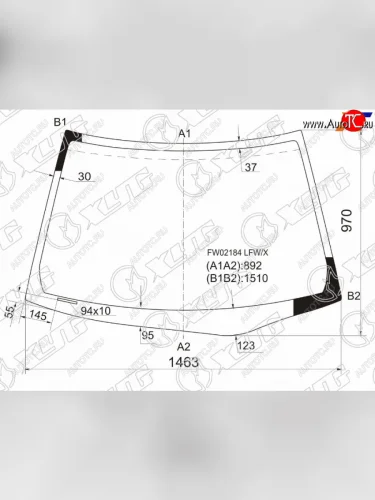 Стекло лобовое XYD Honda Civic ES седан дорестайлинг (2000-2003)