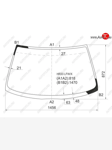 Стекло лобовое XYG Nissan Skyline  R33 (1993-1998)