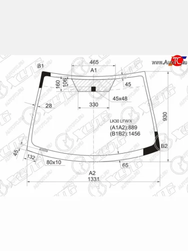 Стекло лобовое XYG Toyota Belta/Yaris  XP90 - Yaris  XP90