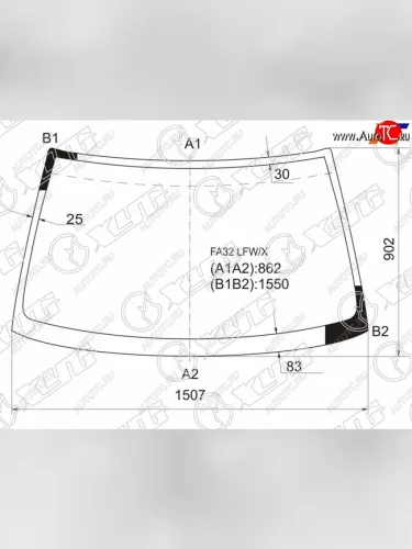 Стекло лобовое XYG Nissan Cefiro A32 (1994-1998)