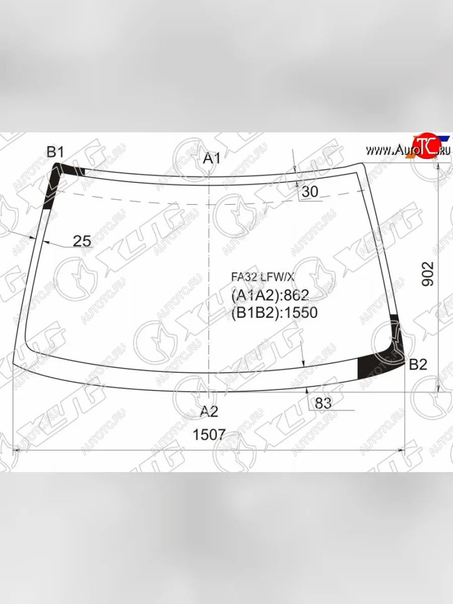 Стекло лобовое XYG  Nissan  Cefiro  A32, Maxima  A32  в Воронеже Воронежской области