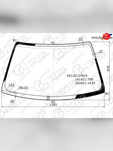 Стекло лобовое (4D SED5D WGN) XYG Toyota Corolla E110 седан рестайлинг (2000-2002)
