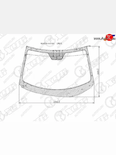 Стекло лобовое (5D HBK) XYG Hyundai Veloster  FS (2011-2018) дорестайлинг, рестайлинг