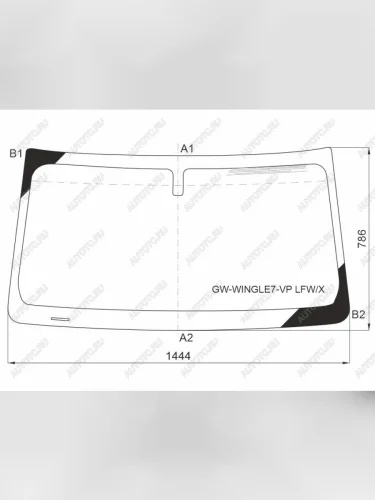 Стекло лобовое (Антенна PICK UP) XYG Great Wall Wingle 7 пикап (2018-2023)