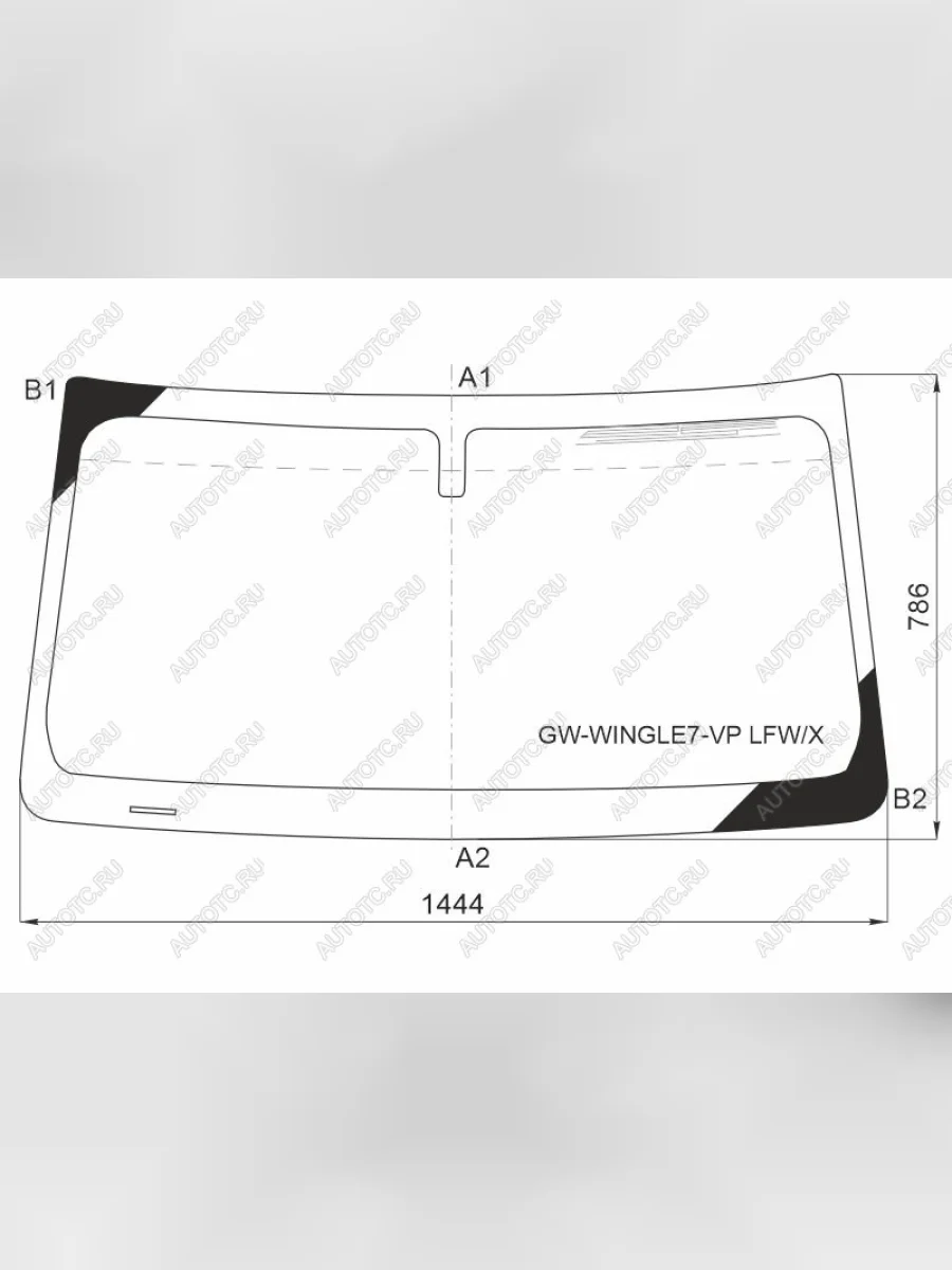Стекло лобовое (Антенна PICK UP) XYG Great Wall Wingle 7 пикап (2018-2023)  в Самаре Самарской области