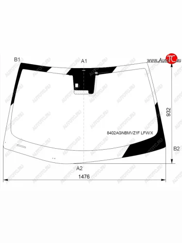 Стекло лобовое (Антенна Датчик дождя Место под датчик запотевания) XYG Lexus CT200h A10 дорестайлинг (2011-2013)