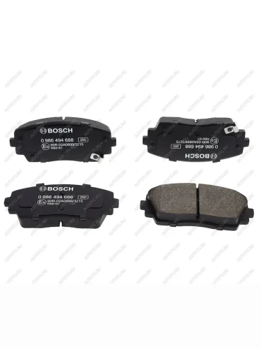 Колодки тормозные передние (4шт.) BOSCH KIA Picanto 2 TA хэтчбэк 5 дв. дорестайлинг (2011-2015)