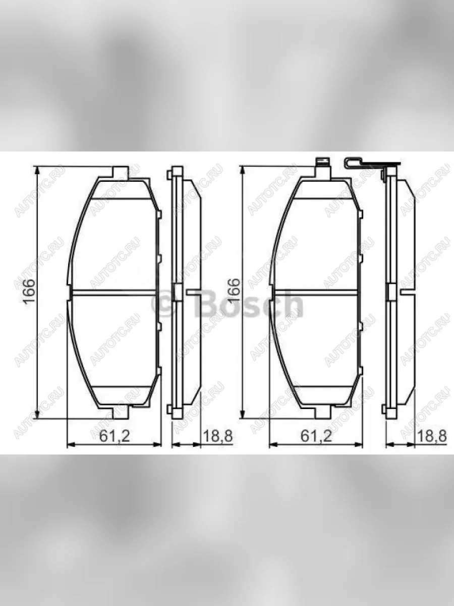 Колодки тормозные передние (4шт.) BOSCH Hyundai Sonata YF (2009-2014)  в Самаре Самарской области